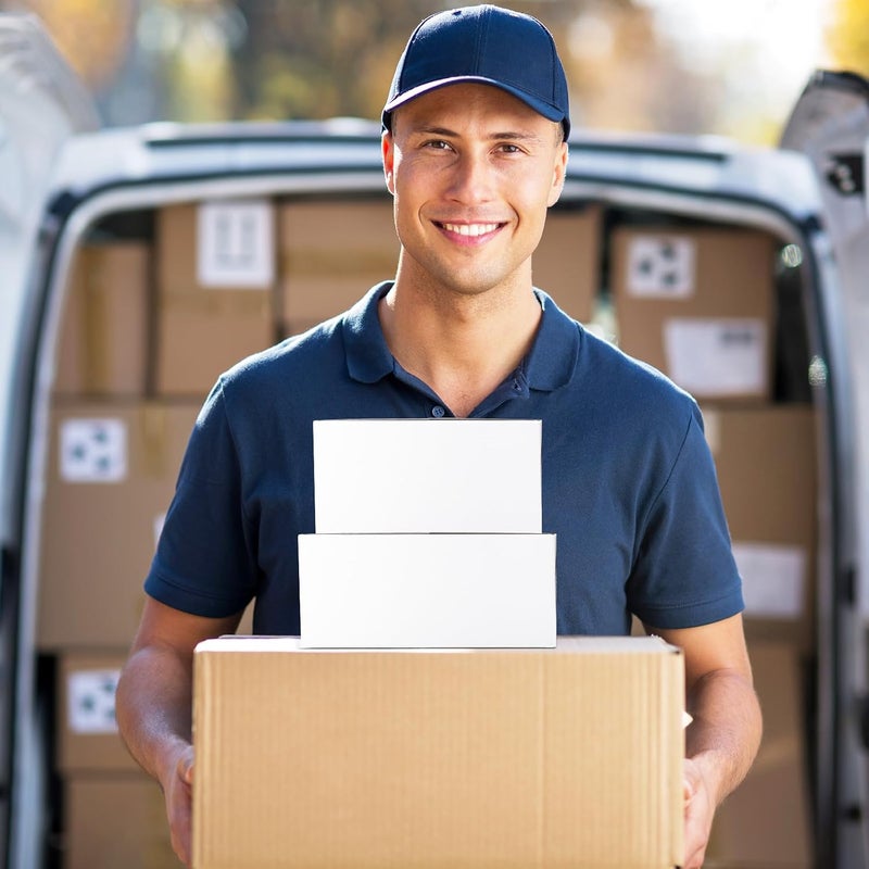Eupako 30 Pack Small Shipping Boxes Assorted Sizes, 8x6x4 & 9x6x4 15 PCS Each Small Boxes, White Corrugated Box Mailers, Cardboard Boxes for Packaging Small Business, Mailing - Image 5